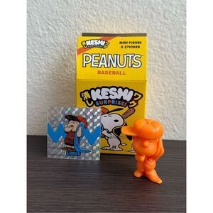 Super7 Peanuts Baseball Keshi Linus Mini Figure & Sticker (Orange)